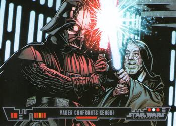 2013 Topps Star Wars Illustrated A New Hope #83 Vader confronts Kenobi Front