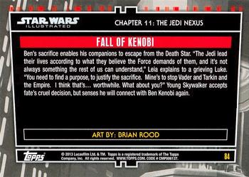 2013 Topps Star Wars Illustrated A New Hope #84 Fall of Kenobi Back