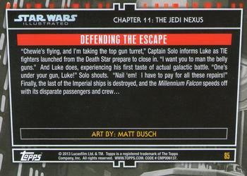2013 Topps Star Wars Illustrated A New Hope #85 Defending the Escape Back