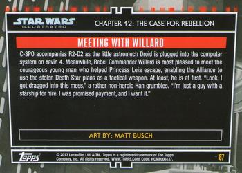 2013 Topps Star Wars Illustrated A New Hope #87 Meeting with Willard Back
