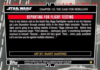 2013 Topps Star Wars Illustrated A New Hope #89 Reporting for Flight Testing Back