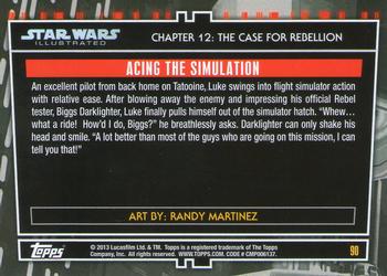 2013 Topps Star Wars Illustrated A New Hope #90 Acing the Simulation Back