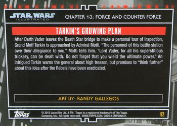 2013 Topps Star Wars Illustrated A New Hope #92 Tarkin's Growing Plan Back