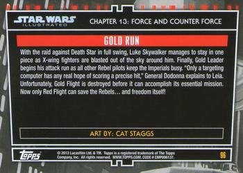 2013 Topps Star Wars Illustrated A New Hope #96 Gold Run Back