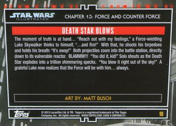 2013 Topps Star Wars Illustrated A New Hope #98 Death Star Blows Back