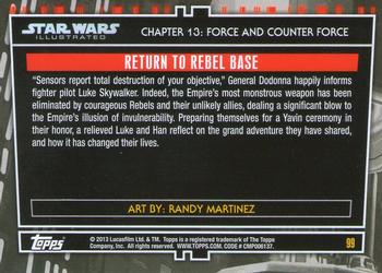 2013 Topps Star Wars Illustrated A New Hope #99 Return to Rebel Base Back