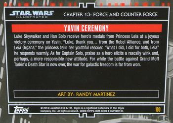 2013 Topps Star Wars Illustrated A New Hope #100 Yavin Ceremony Back