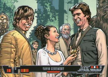 2013 Topps Star Wars Illustrated A New Hope #100 Yavin Ceremony Front