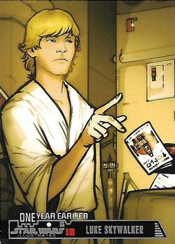 2013 Topps Star Wars Illustrated A New Hope - One Year Earlier #OY-1 Luke Skywalker Front