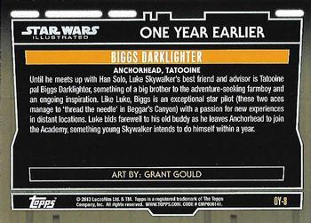 2013 Topps Star Wars Illustrated A New Hope - One Year Earlier #OY-8 Biggs Darklighter Back
