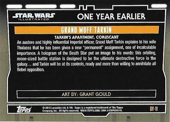 2013 Topps Star Wars Illustrated A New Hope - One Year Earlier #OY-11 Grand Moff Tarkin Back