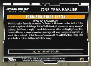 2013 Topps Star Wars Illustrated A New Hope - One Year Earlier #OY-15 Ponda Baba and Dr. Evazan Back