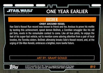 2013 Topps Star Wars Illustrated A New Hope - One Year Earlier #OY-17 BoShek Back