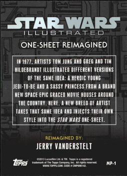 2013 Topps Star Wars Illustrated A New Hope - Movie Poster Artist Reinterpretations #MP-1 Jerry Vanderstelt Back