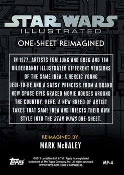 2013 Topps Star Wars Illustrated A New Hope - Movie Poster Artist Reinterpretations #MP-4 Mark McHaley Back
