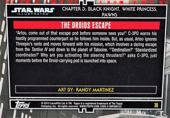 2013 Topps Star Wars Illustrated A New Hope - Black #30 The Droids Escape Back