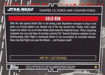 2013 Topps Star Wars Illustrated A New Hope - Black #96 Gold Run Back