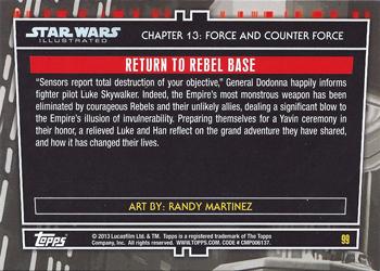 2013 Topps Star Wars Illustrated A New Hope - Black #99 Return to Rebel Base Back