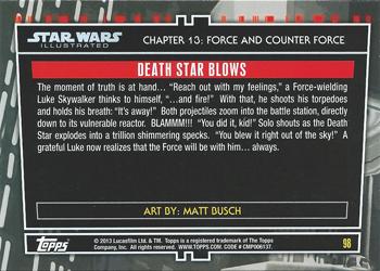 2013 Topps Star Wars Illustrated A New Hope - Bronze Foil #98 Death Star Blows Back