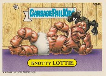 1988 Topps Garbage Pail Kids Series 15 #594b Knotty Lottie Front
