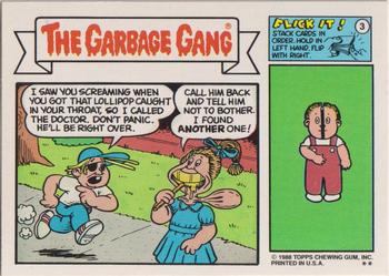 1988 Topps Garbage Pail Kids Series 12 #491b Anchored Hank Back