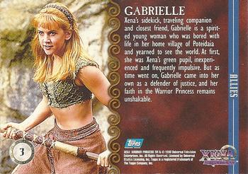 1998 Topps Xena: Warrior Princess #3 Gabrielle Back