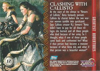 1998 Topps Xena: Warrior Princess #12 Clashing with Callisto Back