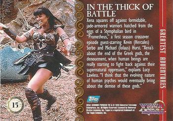 1998 Topps Xena: Warrior Princess #15 In the Thick of Battle Back