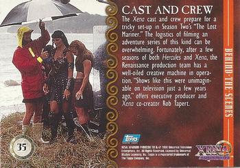 1998 Topps Xena: Warrior Princess #35 Cast and Crew Back