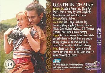 1998 Topps Xena: Warrior Princess #39 Death in Chains Back