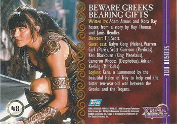 1998 Topps Xena: Warrior Princess #48 Beward Greeks Bearing Gifts Back