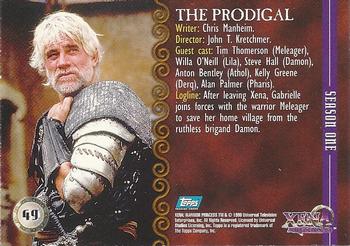 1998 Topps Xena: Warrior Princess #49 The Prodigal Back