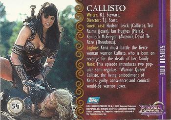 1998 Topps Xena: Warrior Princess #54 Callisto Back