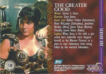 1998 Topps Xena: Warrior Princess #58 The Greater Good Back