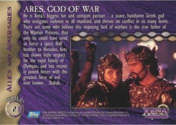 1998 Topps Xena: Warrior Princess Series II #2 Ares, God of War Back