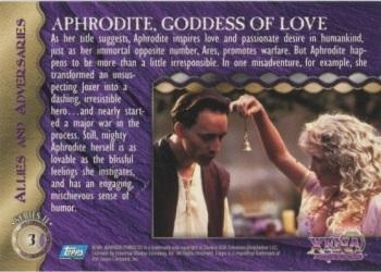 1998 Topps Xena: Warrior Princess Series II #3 Aphrodite, Goddess of Love Back