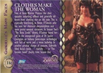 1998 Topps Xena: Warrior Princess Series II #16 Clothes Make the Woman Back