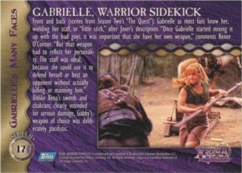 1998 Topps Xena: Warrior Princess Series II #17 Gabrielle, Warrior Sidekick Back