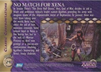 1998 Topps Xena: Warrior Princess Series II #29 No Match for Xena Back
