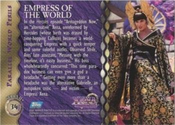 1998 Topps Xena: Warrior Princess Series II #34 Empress of the World Back