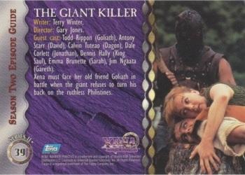 1998 Topps Xena: Warrior Princess Series II #39 The Giant Killer Back