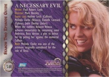 1998 Topps Xena: Warrior Princess Series II #50 A Necessary Evil Back
