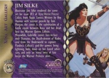 1998 Topps Xena: Warrior Princess Series II #64 Jim Silke Back