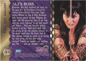 1998 Topps Xena: Warrior Princess Series II #65 Alex Ross Back