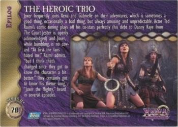 1998 Topps Xena: Warrior Princess Series II #70 The Heroic Trio Back