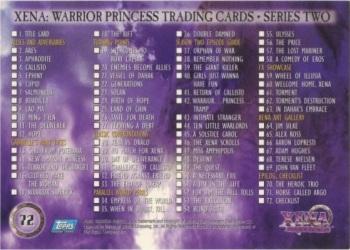 1998 Topps Xena: Warrior Princess Series II #72 Xena: Warrior Princess Series Two Back