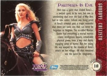 1999 Topps Xena Warrior Princess Series 3 #10 Parners In Evil Back