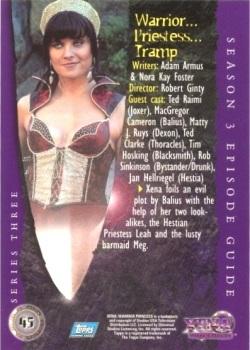 1999 Topps Xena Warrior Princess Series 3 #45 Warrior... Priestess... Tramp Back