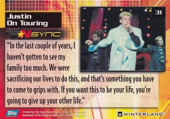 2000 Topps *NSYNC #31 Justin On: Touring Back
