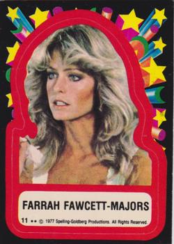 1977 Topps Charlie's Angels - Stickers #11 Farrah Fawcett-Majors Front